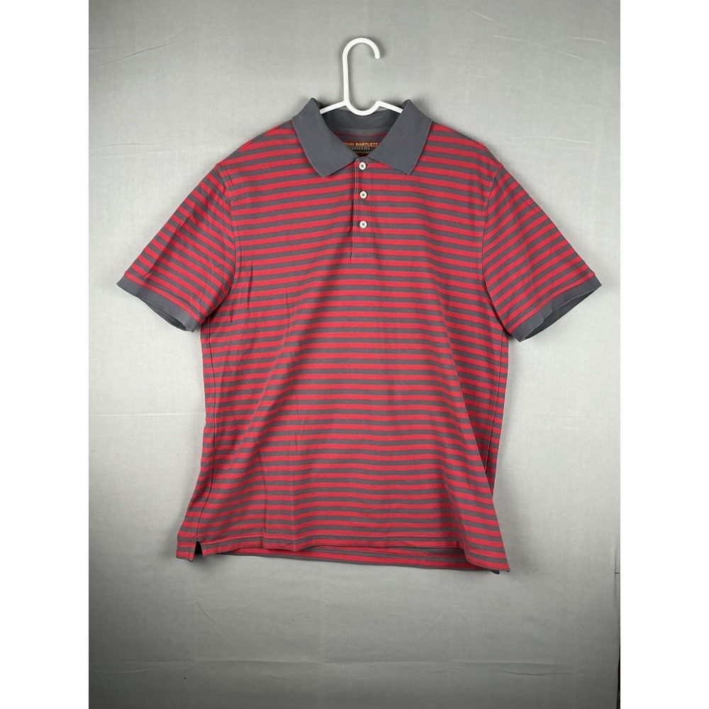 John Bartlett Consensus Performance Polo Shirt Mens L Chest 44 Striped 308-26680